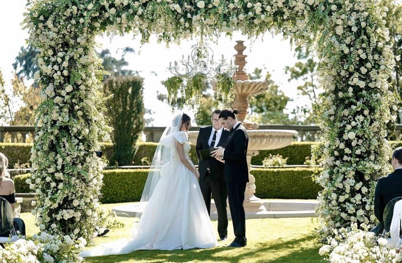 Greystone Mansion, Beverly Hills, CA luxury wedding flowers by CHIC Flowers - arrangement 6