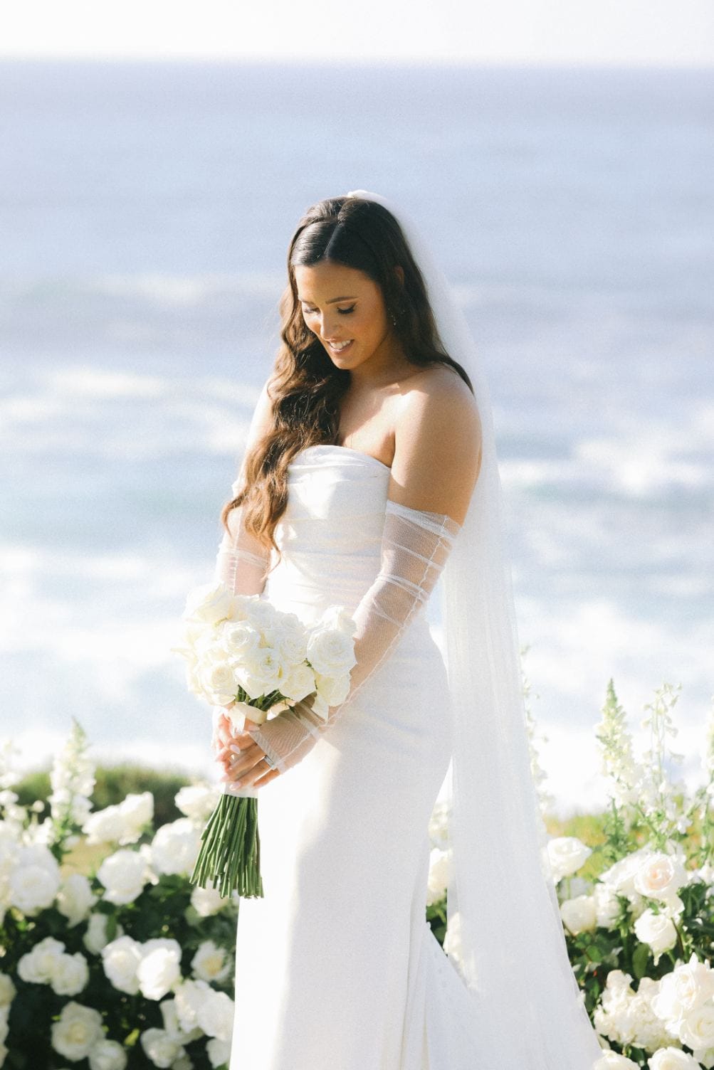 White Wedding at the Wedding Bowl luxury wedding flowers by CHIC Flowers - arrangement 2