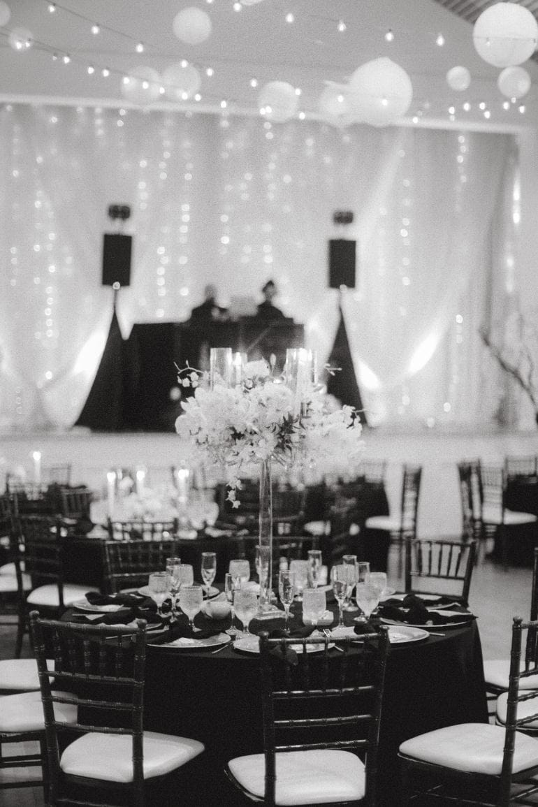 White Wedding at the Wedding Bowl luxury wedding flowers by CHIC Flowers - arrangement 7