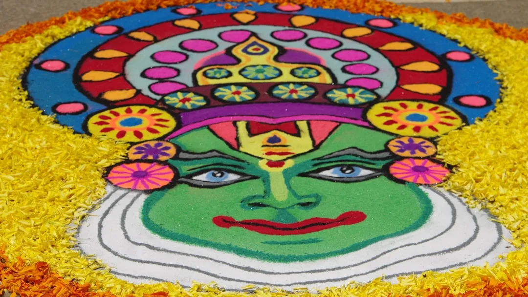 Rangoli Floral Floor Art